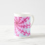 Cherry Blossom - Gentle Pink Fractal Swirls Bone China Mug