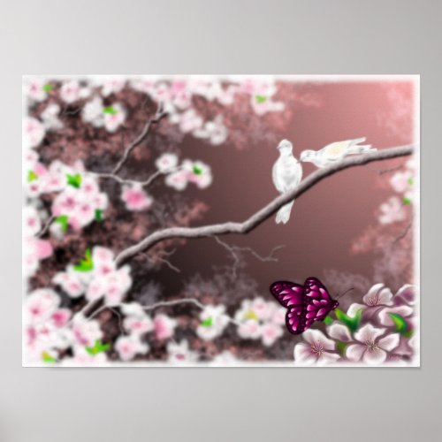 Cherry Blossom Haven Print print