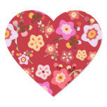 Cherry Blossom Heart Sticker stickers