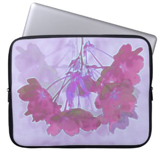 cherry blossom in purple tones computer sleeves