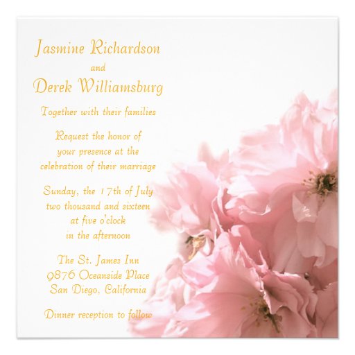 Cherry Blossom Invitations