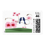 Cherry Blossom Love Bird Wedding Postage postage