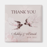 Cherry Blossom Love Swallows2 Wedding Magnet