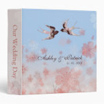 Cherry Blossom Love Swallows Wedding Album 3 Ring Binders