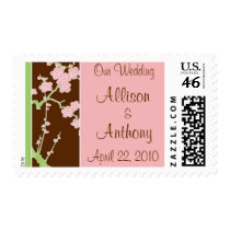 Cherry Blossom Love Wedding postage