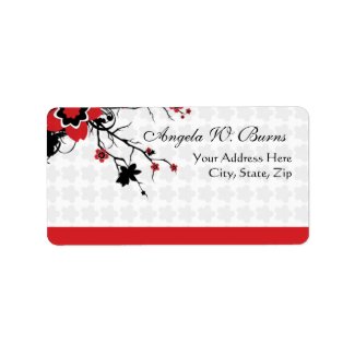Cherry Blossom Modern Custom Address Labels label