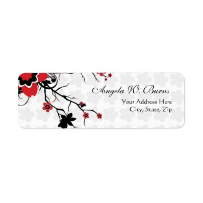 Cherry Blossom Modern Custom Address Labels