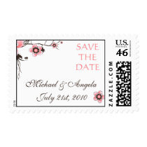 Cherry Blossom Modern Custom Save the Date postage