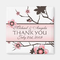Cherry Blossom Modern Thank You magnets