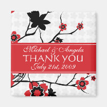 Cherry Blossom Modern Thank You magnets