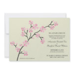 Cherry Blossom Modern Wedding Invitation :: pink