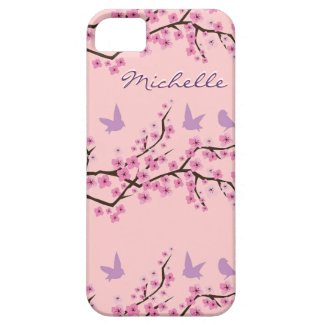 Cherry Blossom Monogram iPhone 5 Cases