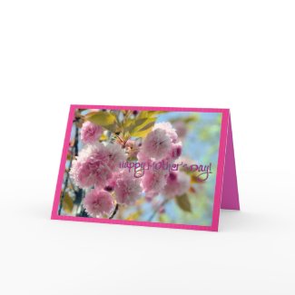 Cherry Blossom Mothers Day Card zazzle_card