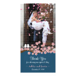 Cherry Blossom (Navy) Thank You Photo photo cards
