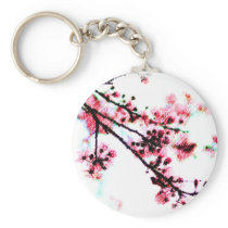 Cherry Blossom Painting Keychains