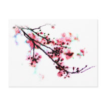Cherry Blossom Painting Postcard