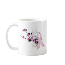 Cherry Blossom Pink Ribbon Mug