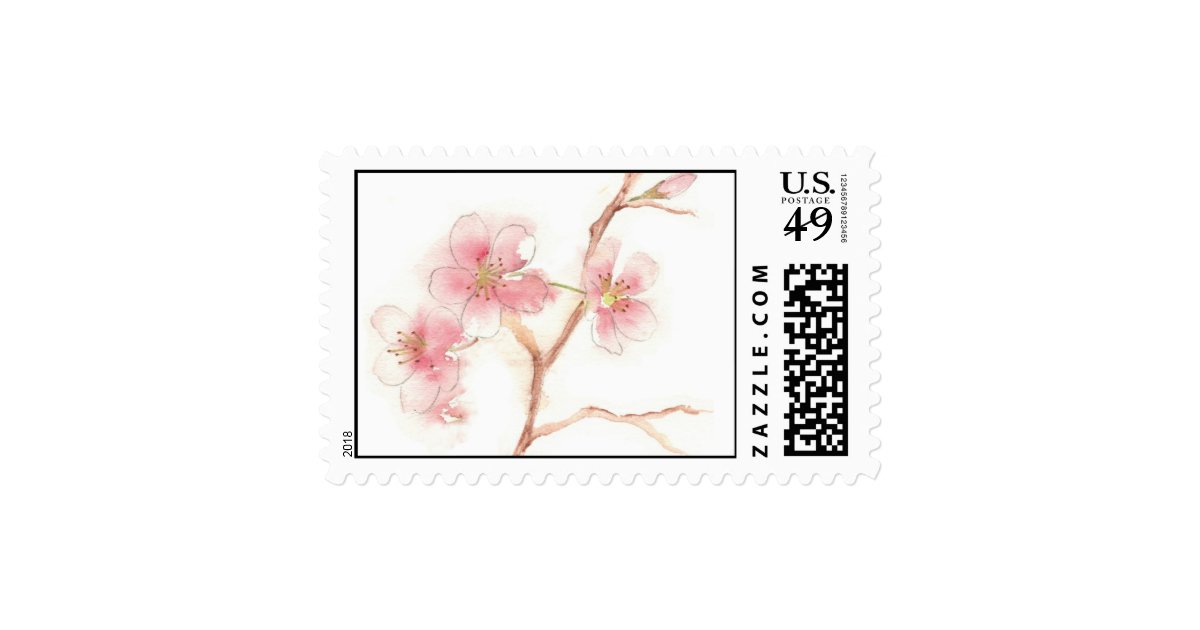 Cherry Blossom Postage Stamp | Zazzle