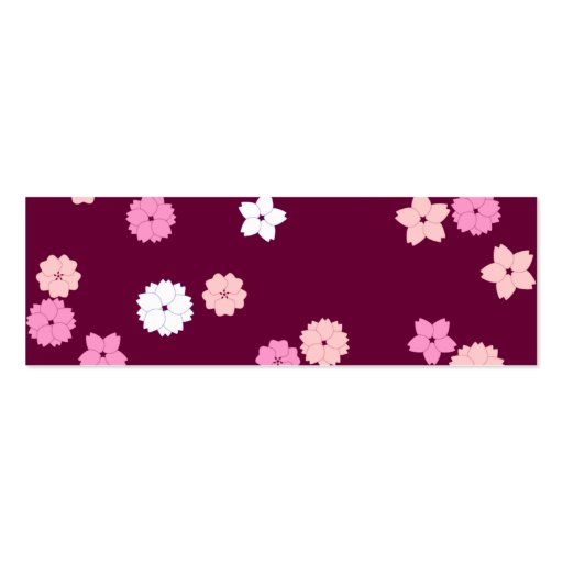 Cherry Blossom Profile Card Business Card Templates (back side)