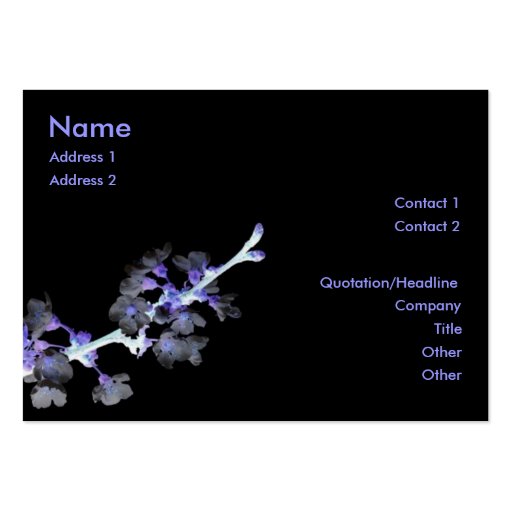 Cherry Blossom Profile Card Business Card Templates (front side)