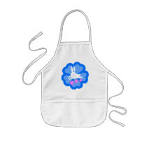 Cherry blossom rabbit (blue) aprons by nekineko Cherry blossom rabbit (blue) aprons