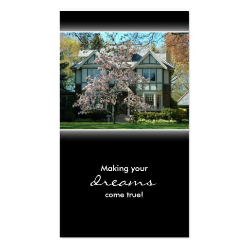 Cherry Blossom Real Estate House Business Card