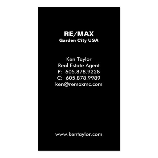 Cherry Blossom Real Estate House Business Card (back side)