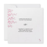 cherry blossom; reception personalized invitations