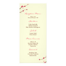 Cherry Blossom Reception Menu rack cards