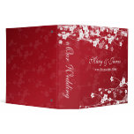 Cherry Blossom Red Elegant Wedding binders