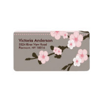Cherry Blossom Return Address Labels.