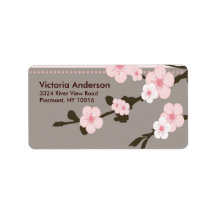 Cherry Blossom Return Address Labels.