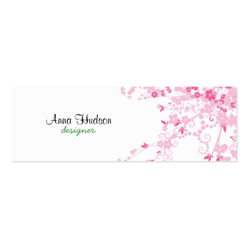 Cherry Blossom Sakura Flowers Blossoms Pink White Business Card