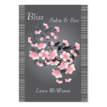 Cherry blossom (Sakura) on a light gray background Business Card Template