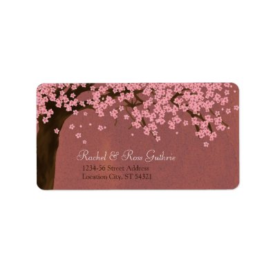 Cherry Blossom / Sakura Watercolor (Dusk) Address Personalized Address Labels