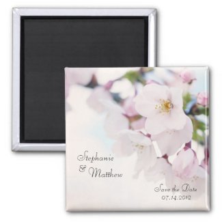 Cherry Blossom Save the Date magnet