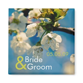 Cherry Blossom %u2022 Save the Date Magnet magnet