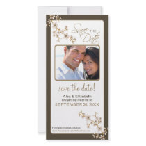 Cherry Blossom Save the Date Photocard (taupe) Photo Card