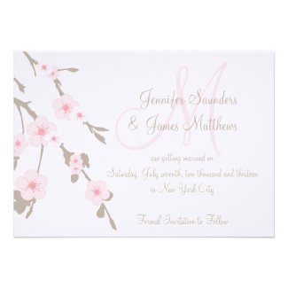 Cherry Blossom Save the Dates