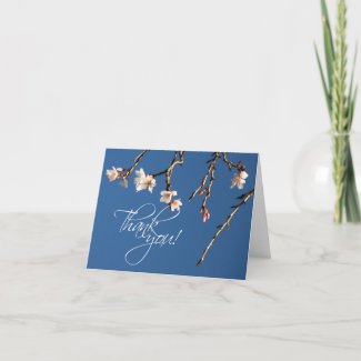 Cherry Blossom Thank You Note card