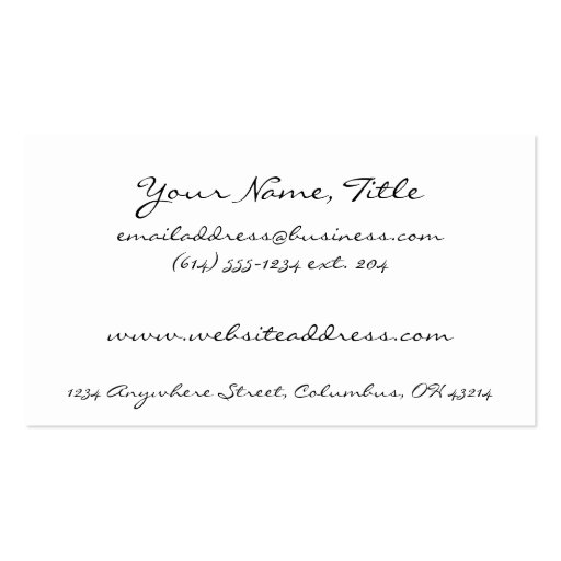 Cherry Blossom Tree Branch 2 Business Card (back side)