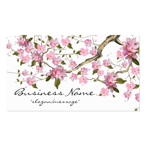 Cherry Blossom Tree Branch 2 Business Card (front side)