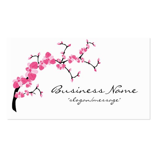 Cherry Blossom Tree Branch Business Card (front side)