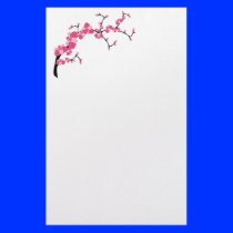 Cherry Blossom Tree Branch Design 2 Customized Stationery