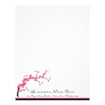 Cherry Blossom Tree Branch Letterhead Design 1