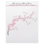 Cherry Blossom Tree Branch Letterhead Design 2