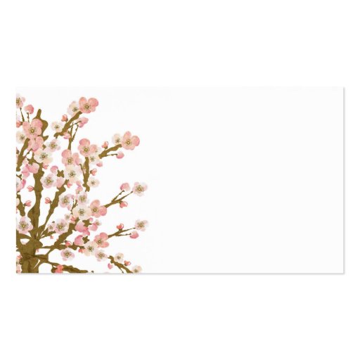 Cherry blossom tree Business Card (back side)