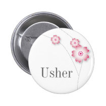 Cherry Blossom Usher Button buttons