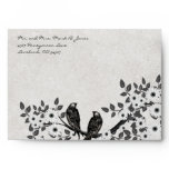 Cherry Blossom Vintage Bird Envelopes