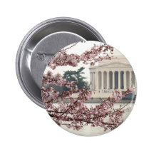 Cherry Blossom Washington DC Button